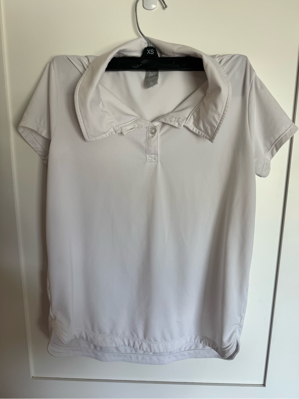 Athleta Girl White Short Sleeve Performance Polo